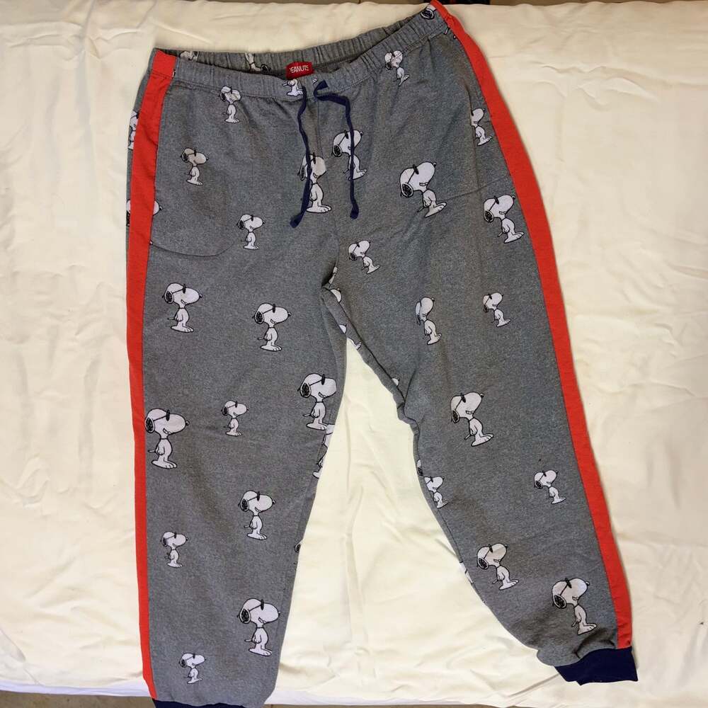 Peanuts Snoopy Joe Cool Heather Gray Jogger Sleep Pajama Pants